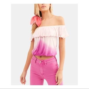 Free People Ombre Pink Off Shoulder Top